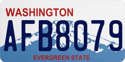 WA license plate AFB8079