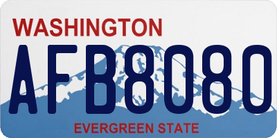 WA license plate AFB8080