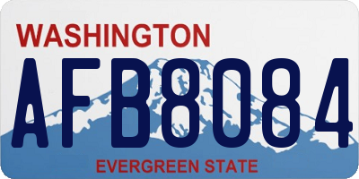 WA license plate AFB8084