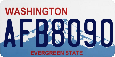WA license plate AFB8090