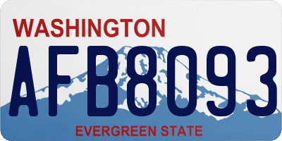 WA license plate AFB8093