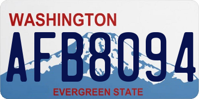 WA license plate AFB8094