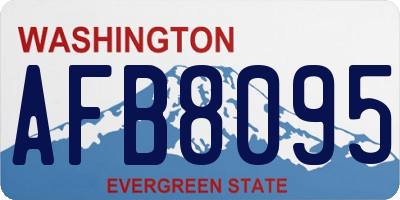 WA license plate AFB8095