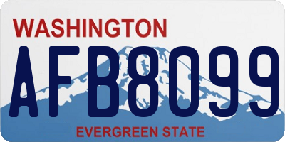 WA license plate AFB8099