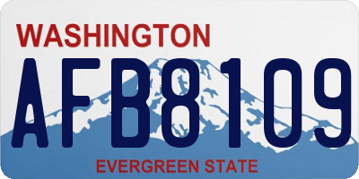 WA license plate AFB8109