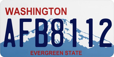 WA license plate AFB8112