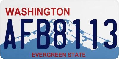 WA license plate AFB8113