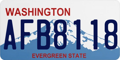 WA license plate AFB8118