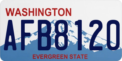 WA license plate AFB8120
