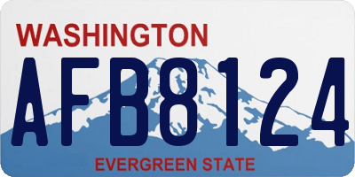 WA license plate AFB8124