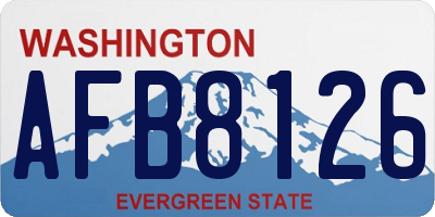 WA license plate AFB8126