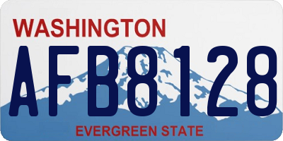 WA license plate AFB8128