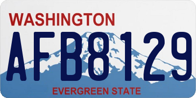 WA license plate AFB8129