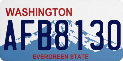 WA license plate AFB8130