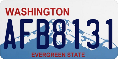 WA license plate AFB8131