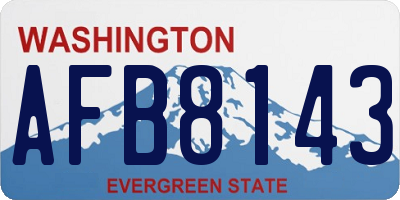 WA license plate AFB8143
