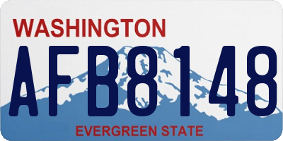 WA license plate AFB8148