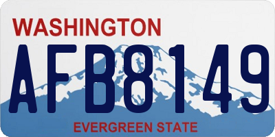 WA license plate AFB8149