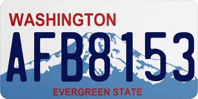 WA license plate AFB8153
