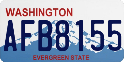 WA license plate AFB8155
