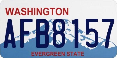 WA license plate AFB8157