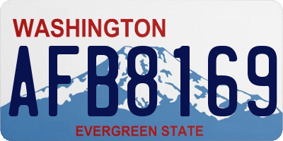 WA license plate AFB8169