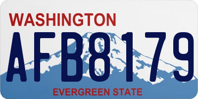 WA license plate AFB8179