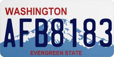 WA license plate AFB8183