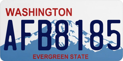 WA license plate AFB8185
