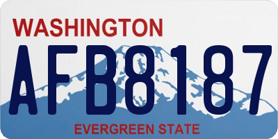 WA license plate AFB8187