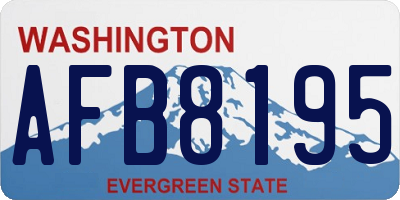 WA license plate AFB8195