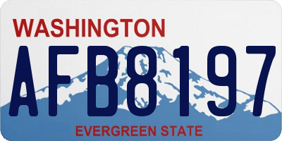 WA license plate AFB8197