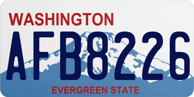 WA license plate AFB8226
