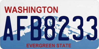 WA license plate AFB8233