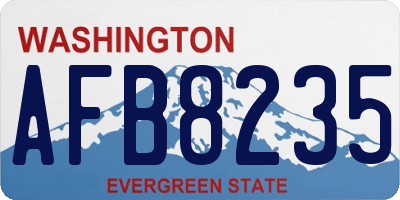 WA license plate AFB8235