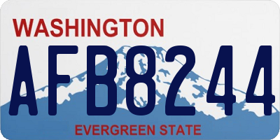 WA license plate AFB8244