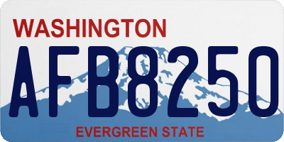 WA license plate AFB8250