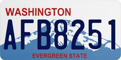 WA license plate AFB8251