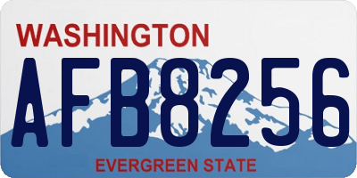 WA license plate AFB8256