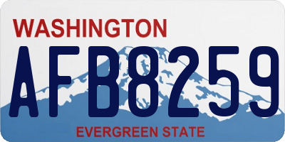 WA license plate AFB8259