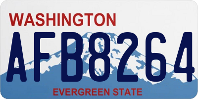 WA license plate AFB8264