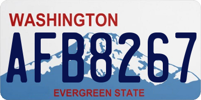 WA license plate AFB8267