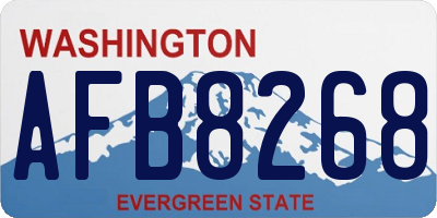 WA license plate AFB8268