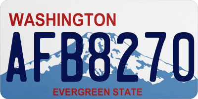 WA license plate AFB8270