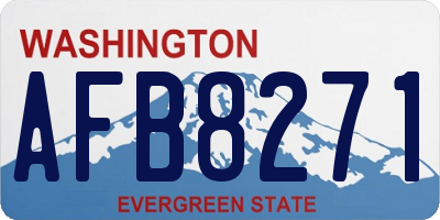 WA license plate AFB8271