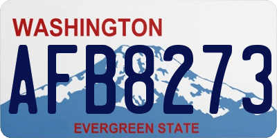 WA license plate AFB8273