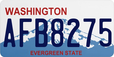 WA license plate AFB8275