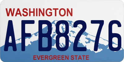 WA license plate AFB8276