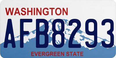 WA license plate AFB8293