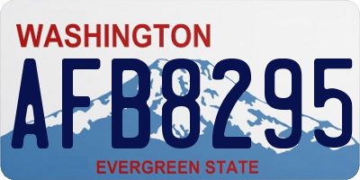WA license plate AFB8295